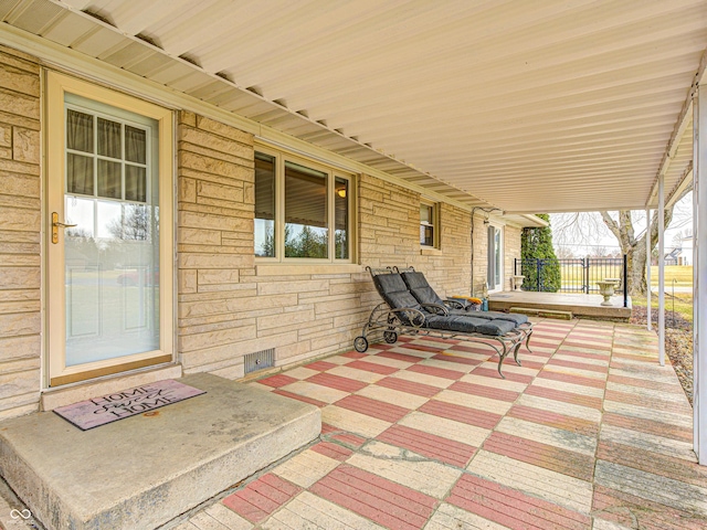 view of patio / terrace with a porch