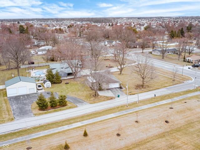 drone / aerial view with a residential view