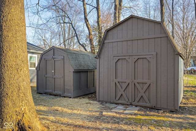 view of shed