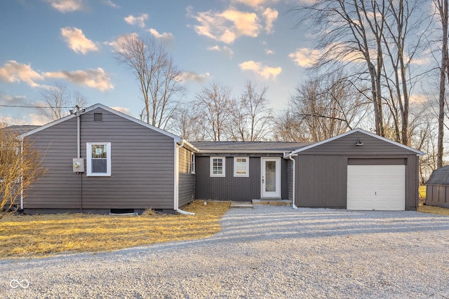 view of front of home featuring a garage and driveway