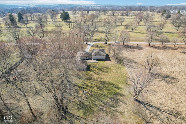 bird's eye view featuring a rural view