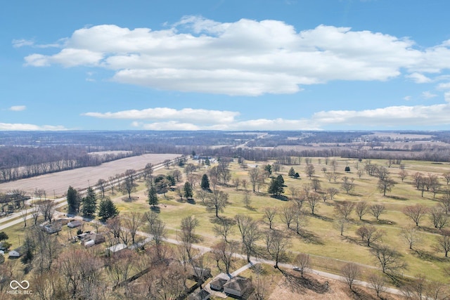 drone / aerial view with a rural view