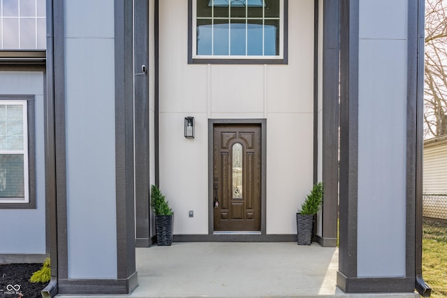 view of doorway to property