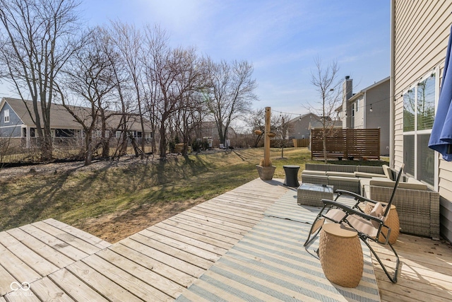 deck featuring an outdoor hangout area