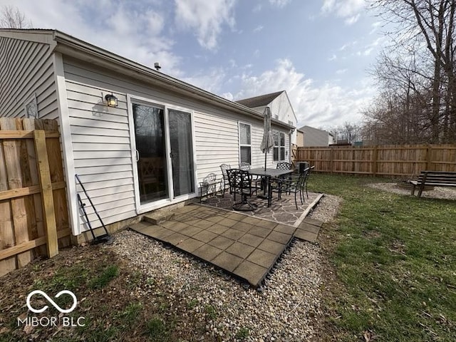 view of patio / terrace featuring a fenced backyard