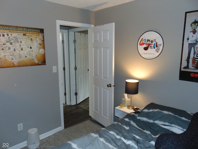 bedroom with baseboards