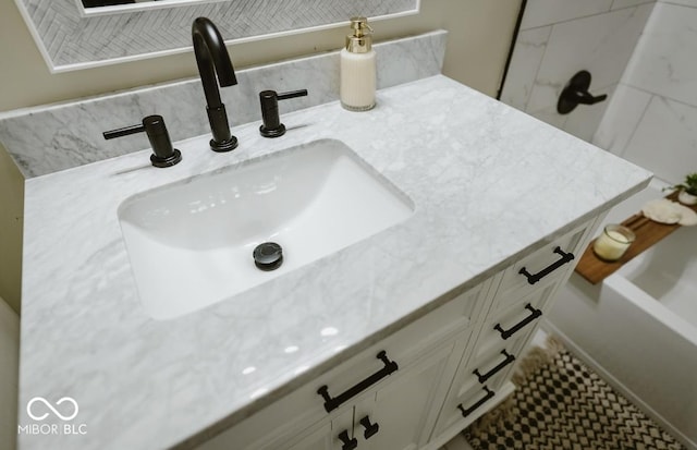 4504 Winthrop Ave, Indianapolis, IN 46205 - details with tasteful backsplash and vanity