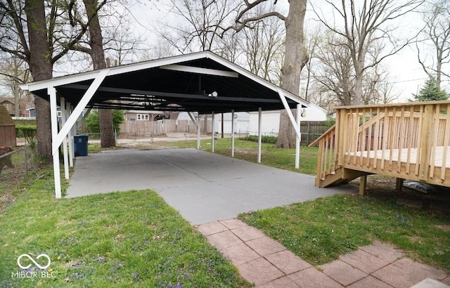 4504 Winthrop Ave, Indianapolis, IN 46205 - exterior space featuring a carport and fence