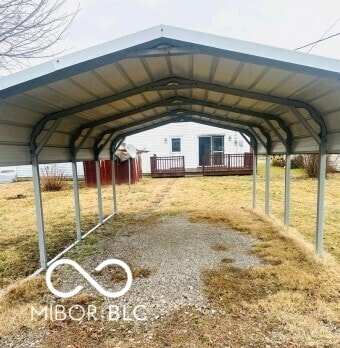 view of car parking with a detached carport