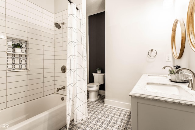 3732 N Kenwood Ave, Indianapolis, IN 46208 - bathroom with shower / bath combo, double vanity, and tile patterned floors