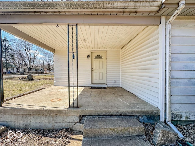 view of doorway to property