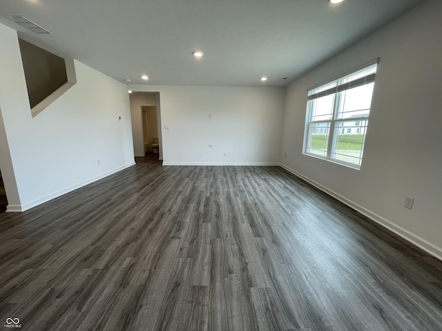 1265 Fleming Dr, Greenfield, IN 46140 - spare room featuring recessed lighting and dark wood-style floors