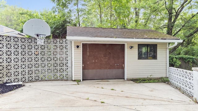 1641 Whistler Ter, Indianapolis, IN 46229 - detached garage featuring concrete driveway