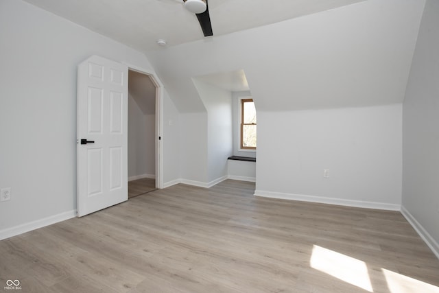 249 N Hamilton Ave, Indianapolis, IN 46201 - bonus room featuring baseboards, vaulted ceiling, and wood finished floors
