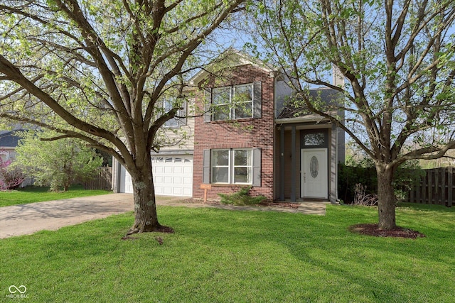 9011 Harrison Run Dr, Indianapolis, IN 46256 - traditional home featuring concrete driveway and brick siding