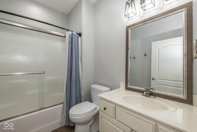 3792 Waterfront Way, Plainfield, IN 46168 - full bath featuring vanity, toilet, and shower / bath combo with shower curtain