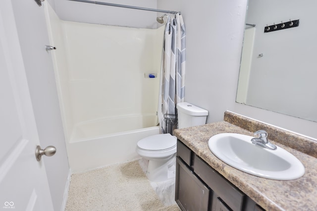 5944 Edelle Dr, Indianapolis, IN 46237 - full bath featuring toilet, vanity, and shower / bath combination with curtain