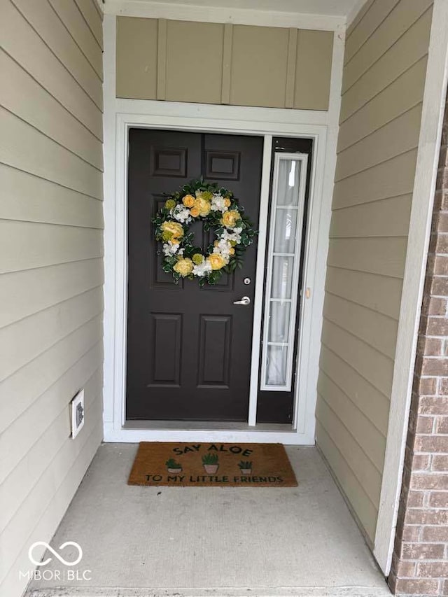view of doorway to property