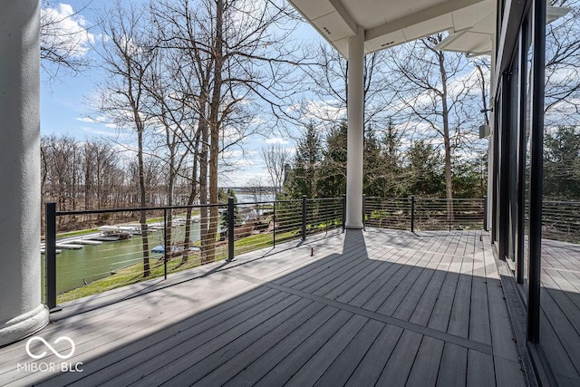 395 Breakwater Dr, Fishers, IN 46037 - deck with a water view
