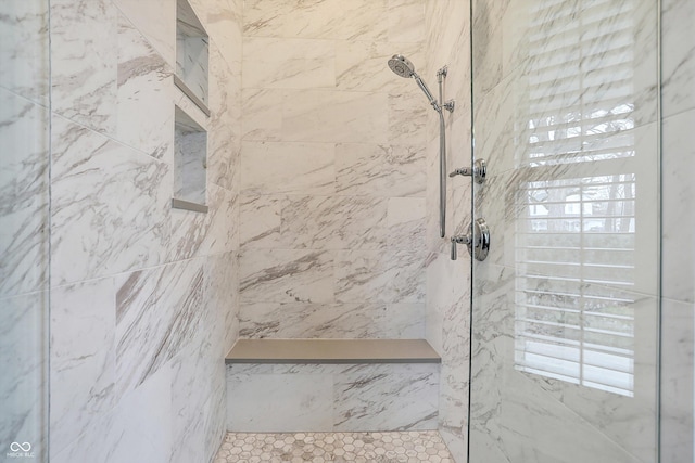 450 W Ash St, Zionsville, IN 46077 - bathroom featuring a marble finish shower