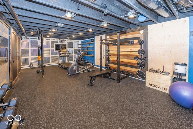 view of workout area