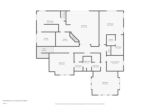 5120 Melbourne Pl, Zionsville, IN 46077 - room layout