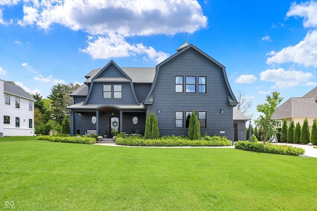 5120 Melbourne Pl, Zionsville, IN 46077 - view of front of home with a front lawn and covered porch