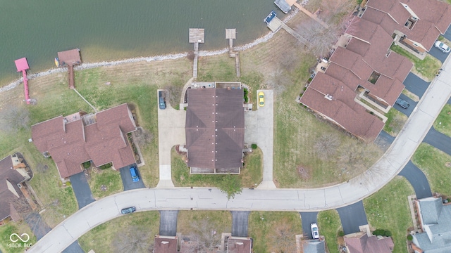 1847 Crystal Bay E Dr, Plainfield, IN 46168 - aerial view with a water view