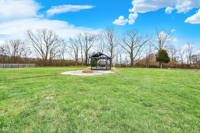 5371 Lue Ann Ln, Mooresville, IN 46158 - view of yard with a fire pit and a gazebo