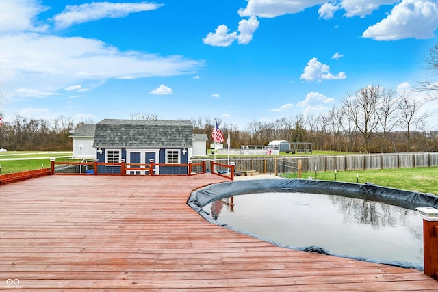 5371 Lue Ann Ln, Mooresville, IN 46158 - exterior space with fence and a deck