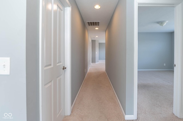 2314 Angelina Way, Greenwood, IN 46143 - corridor featuring recessed lighting, carpet floors, baseboards, and visible vents