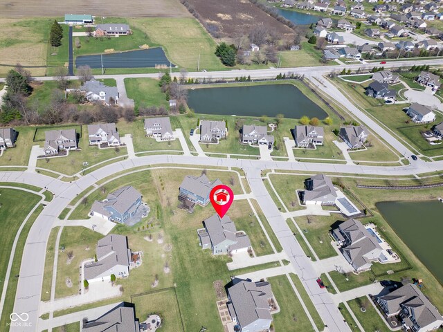 2314 Angelina Way, Greenwood, IN 46143 - bird's eye view featuring a residential view and a water view