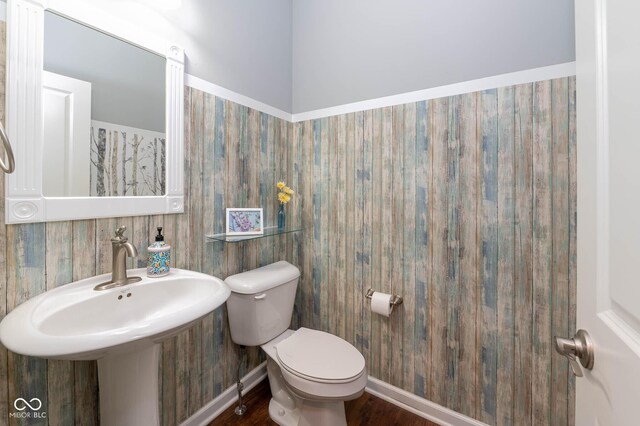 2314 Angelina Way, Greenwood, IN 46143 - half bath with baseboards, toilet, and a sink