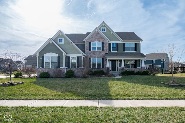 2314 Angelina Way, Greenwood, IN 46143 - craftsman-style home featuring a front lawn