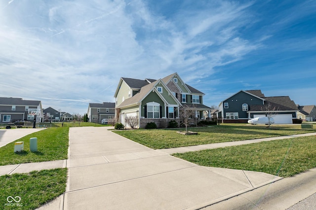 2314 Angelina Way, Greenwood, IN 46143 - view of front of house featuring driveway, a front yard, and a residential view