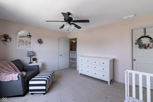 12959 Balfour Rd, Fishers, IN 46037 - living area with light colored carpet, ceiling fan, and baseboards
