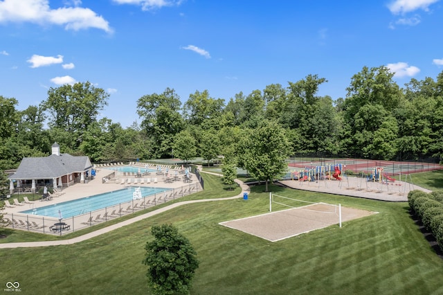 12959 Balfour Rd, Fishers, IN 46037 - community pool featuring a patio