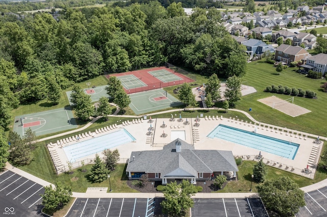 12959 Balfour Rd, Fishers, IN 46037 - aerial view of a pool area