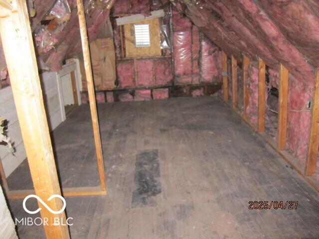 view of attic