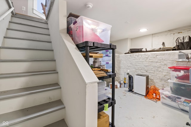 1665 N College Ave, Indianapolis, IN 46202 - stairs with concrete floors