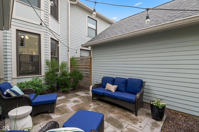 1665 N College Ave, Indianapolis, IN 46202 - view of patio / terrace with an outdoor hangout area and fence