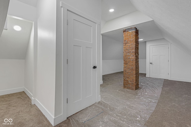 843 N Oxford St, Indianapolis, IN 46201 - bonus room featuring vaulted ceiling, recessed lighting, and carpet flooring