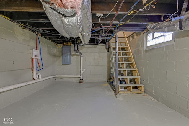 843 N Oxford St, Indianapolis, IN 46201 - below grade area featuring electric panel