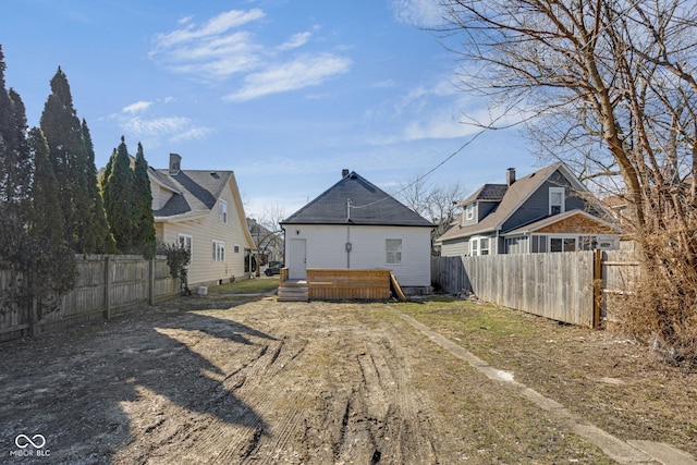 843 N Oxford St, Indianapolis, IN 46201 - back of house with a deck and a residential view
