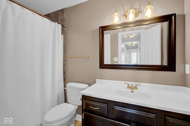 7383 Poppyseed Dr, Indianapolis, IN 46237 - full bathroom with vanity, toilet, and curtained shower
