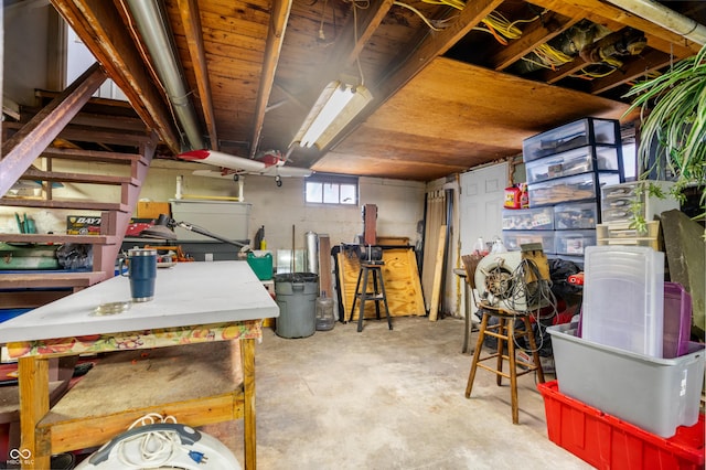view of basement