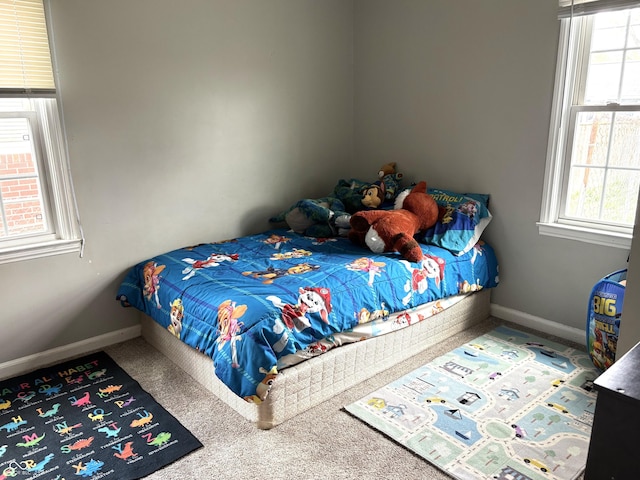 5368 Southeastern Ave, Indianapolis, IN 46203 - bedroom featuring carpet, multiple windows, and baseboards