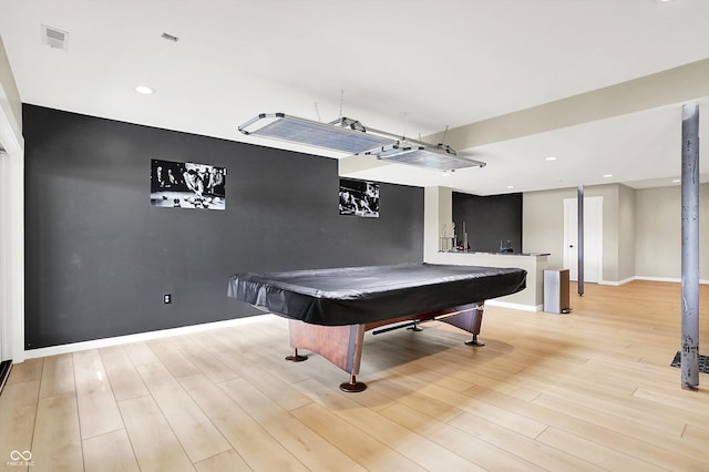 22 Point Ln, Arcadia, IN 46030 - game room featuring light wood-type flooring, billiards table, and recessed lighting