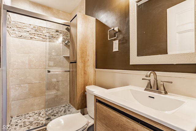 7859 N Chester Ave, Indianapolis, IN 46240 - full bath with toilet, tiled shower, and vanity