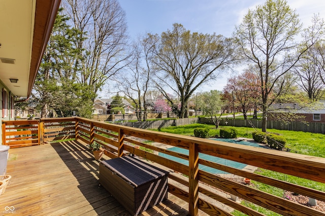 7859 N Chester Ave, Indianapolis, IN 46240 - view of wooden terrace